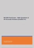 NR 509 Final Exam – With Questions & All Accurate Answers (Graded A+)