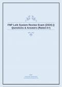 FNP Leik System Review Exam (2024) || Questions & Answers (Rated A+)