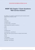 MGMT 363 Chapter 7 Exam Questions With Correct Answers