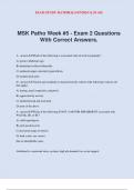 MSK Patho Week #5 - Exam 2 Questions With Correct Answers