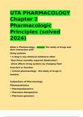 UTA PHARMACOLOGY Chapter 2 Pharmacologic Principles (solved 2024)