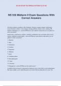 NS 530 Midterm II Exam Questions With Correct Answers