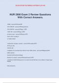 NUR 2990 Exam 2 Review Questions With Correct Answers.