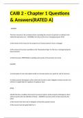 CAIB 2 - Chapter 1 Questions & Answers(RATED A)