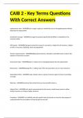 CAIB 2 - Key Terms Questions With Correct Answers