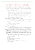 NUR 2633 / NUR 2633 Maternal Child Health Exam 1 Study Guide 