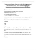 A Level AQA Human Geography 20 Mark Essay - Differing physical and environmental conditions and their differing impacts on contrasting urban areas