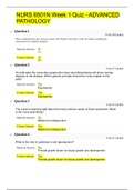 NURS 6501N Week 1 Quiz - ADVANCED PATHOLOGY/Stusy To Score An A)