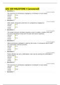 Strayer University - LEG 100 Unit 4 milestone / LEG 100 MILESTONE 4 (answered) > Latest Fall 2020/2021