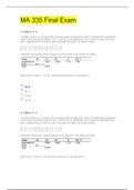 University of Phoenix - MA 335 final exam / MA335 Final exam (answered)