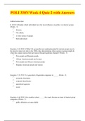 POLI 330N Week 4 Quiz 2 with Answers | VERIFIED SOLUTION