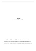 criminology week 6.docx    Final Paper  Criminological Theory CRJ 512  In this paper I will evaluating the theoretical study of crime and crime causation by examining the crime of an offender and applying a criminology theory discussing why the offense oc