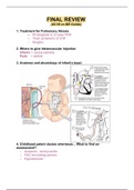 NURS 307 FINAL EXAM REVIEW