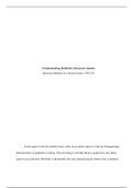 Research Method week 2.docx    Communicating Qualitative Research Analysis   Research Methods in Criminal Justice: CRJ 520    In this paper I will first identify three of the most salient aspects of the ten distinguishing characteristics of qualitative wr