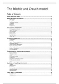 Summary Ritchie and Crouch 'The Competitive Destination'