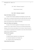 C361 PA 1.docx  C361  C361 - MLM1 “ Performance Assessment 1  Western Governors University  C361 - MLM1 “ Performance Assessment 1  Impact of the Problem on the Patient  The impact of lack of education regarding skin to skin/kangaroo care can have many ne