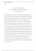 DHP1 DHP TASK 1 LEGAL LIABILITIES..docx  C801  DHP TASK 1: LEGAL LIABILITIES   HEALTH INFORMATION LAW AND REGULATIONS - C801  Western Governors University  Various issues considered by a healthcare organization when defining the legal health record includ