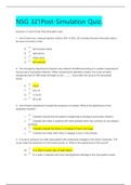 NSG 321Post-Simulation Quiz. | 2020/2021