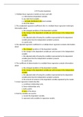 C797 Practice Questions.docx  C797 Practice Questions  1. Multiple linear regression models are best used with  a. a dichotomous dependent variable.  b. any ratio-level variable.  c. a normally distributed ratio-level variable.  d. all of the above.  2. T