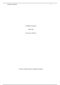 Week 1 MHA 508 Assignment  1 .docx    Compliance Programs  MHA/508  University of Phoenix  Executive Summary about Compliance Programs     The Compliance Programs of Cabrini of Westchester (CoW) and Life Care Centers of America (LCCA) is analyzed in this 
