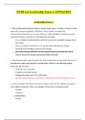 NURS 101 Leadership Exam 3 {UPDATED} | NURS101 Leadership Exam 3 - Chamberlain College of Nursing