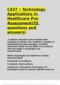 C427 • Technology Applications in Healthcare Pre-Assessment