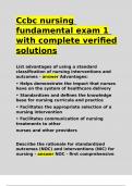 Ccbc nursing fundamental exam 1 with complete verified solutions.