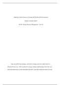 MT203 Unit10  1 .docx    Applying Cultural Literacy in Personal and Professional Environments  Purdue University Global  MT203: Human Resource Management “ Unit 10  Jorge, the global team manager, was hired to manage some new global teams for AlternativeS