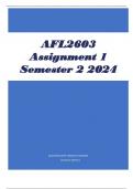 AFL2603 Assignment 1 Semester 2 2024