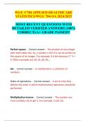 WGU C784 APPLIED HEALTHCARE STATISTICS/WGU 784 OA 2024/2025  MOST RECENT QUESTIONS WITH DETAILED VERIFIED ANSWERS (100% CORRECT)/A+ GRADE PASSED!!