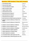 Nutrition 1020 module 5 Test with Answers