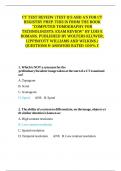 CT TEST REVIEW (TEST Q'S AND A'S FOR CT REGISTRY PREP. THIS IS FROM THE BOOK "COMPUTED TOMOGRAPHY FOR TECHNOLOGISTS: EXAM REVIEW" BY LOIS E ROMANS. PUBLISHED BY WOLTERS KLUWER, LIPPINCOTT WILLIAMS AND WILKINS.) QUESTIONS & ANSWERS RATED 100%