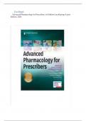 Test Bank For Advanced Pharmacology for Prescribers 1st Edition Luu Kayingo complete guide with rationale