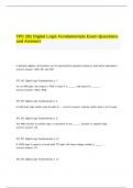 TPC 291 Digital Logic Fundamentals Exam Questions and Answers.