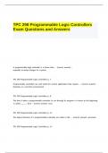 TPC 298 Programmable Logic Controllers Exam Questions and Answers.