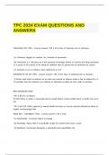 TPC 2024 EXAM QUESTIONS AND ANSWERS.