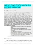 NR 305 DISCUSSIONS (BUNDLE) | GRADED A