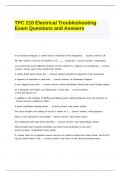 TPC 210 Electrical Troubleshooting Exam Questions and Answers.