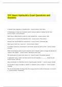 TPC Basic Hydraulics Exam Questions and Answers.