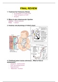 NURS 307 - Pediatrics Final Exam Study Guide & Review- updated.