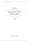 Inleiding tot fiscaliteit - indirecte belastingen