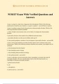 NURS 327 Exam Bundle 100% Verified.