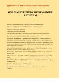 ONE MASSIVE STUDY GUIDE 40 HOUR RBT EXAM