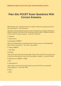 Palo Alto PCCET Exam Questions With Correct Answers.