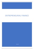 Entrepreneurial Finance