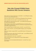 Palo Alto Firewall PCNSA Exam Questions With Correct Answers.