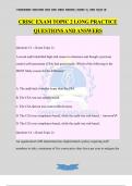 CRISC EXAM TOPIC 2 LONG PRACTICE QUESTIONS AND ANSWERS