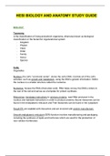 BIOL MISC - HESI BIOLOGY AND ANATOMY STUDY GUIDE.