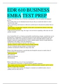 EDR 610 BUSINESS EMBA TEST PREP