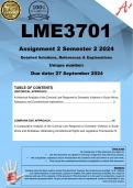 LME3701 Assignment 3 PORTFOLIO (COMPLETE ANSWERS) Semester 2 2024  - DUE 14 November 2024